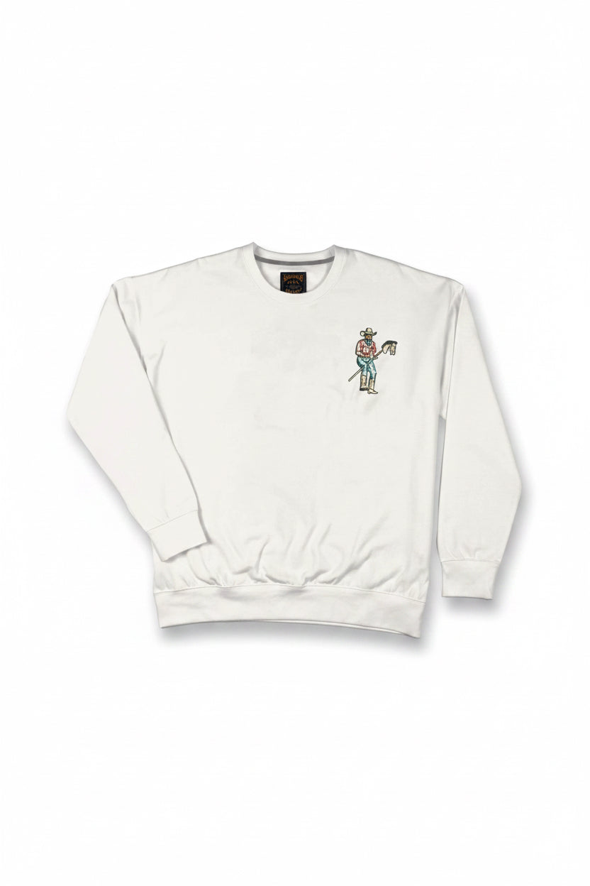 Sendero Provisions Co. Stick Horse men's graphic crewneck sweatshirt with Western-inspired artwork.