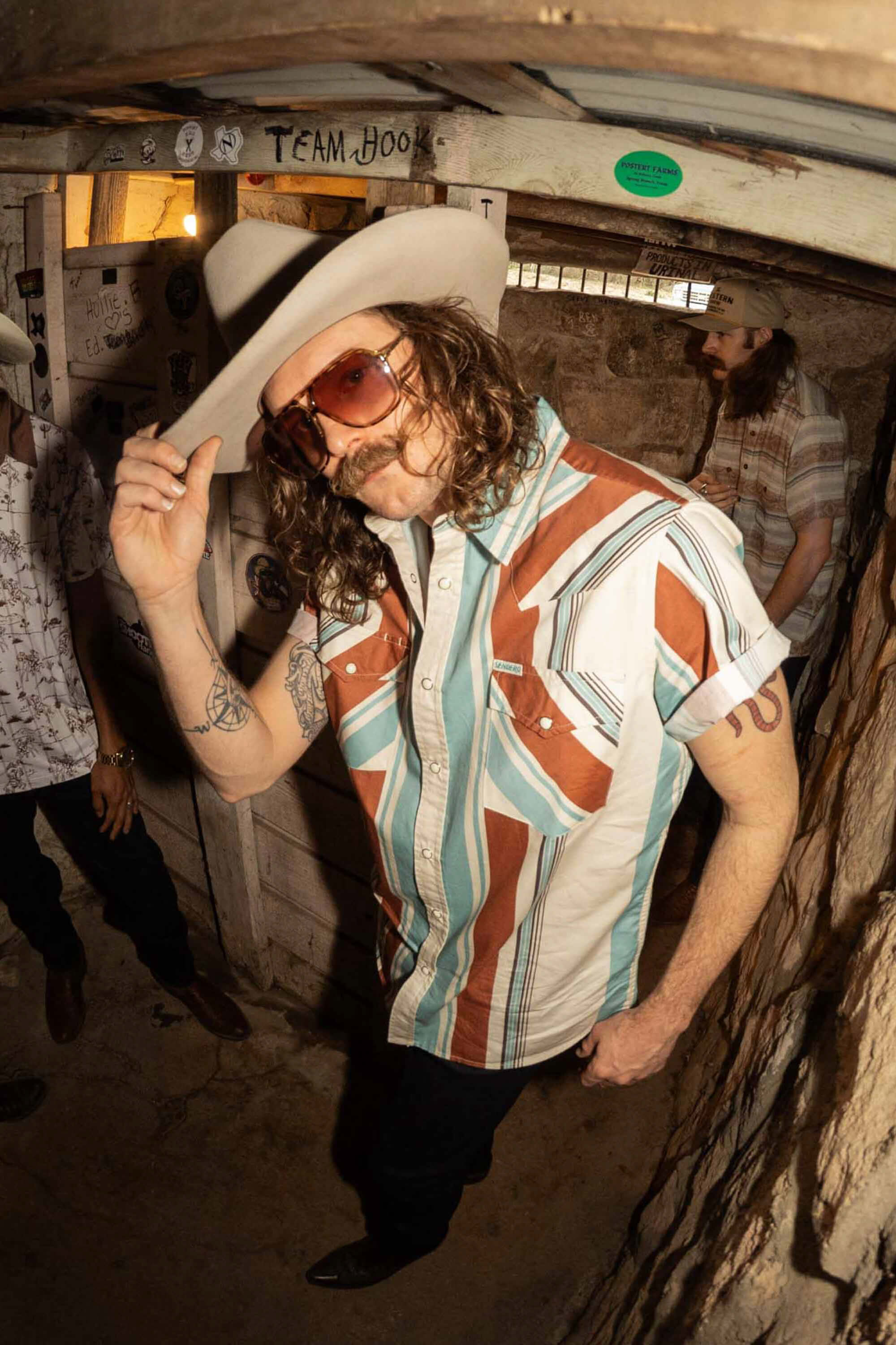 Sendero Wyatt Shirt in stagecoach stripe lifestyle