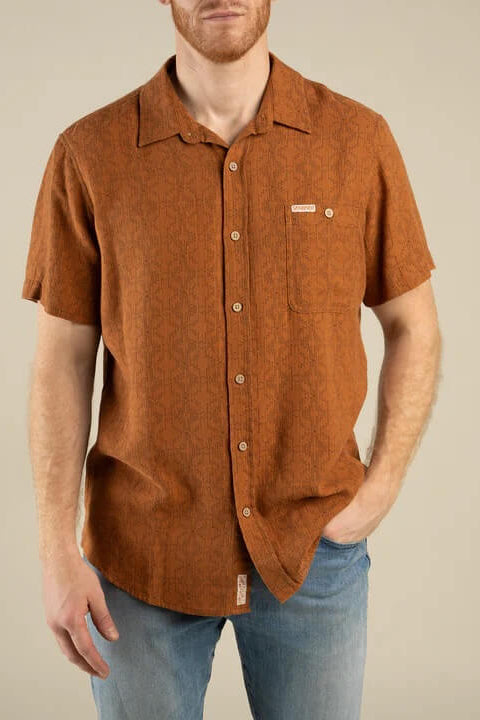 Sendero City Slicker SS Shirt in Arizona Chevron Chesnut