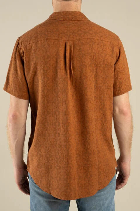 Sendero City Slicker SS Shirt in Arizona Chevron Chesnut back fit