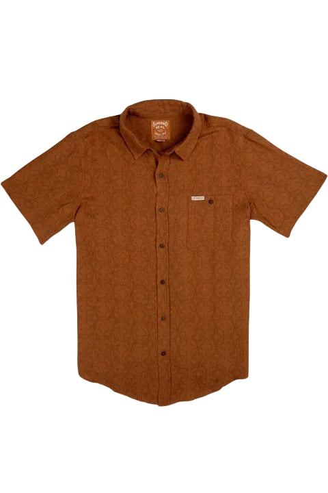 Sendero City Slicker SS Shirt in Arizona Chevron Chesnut lifestyle flat product