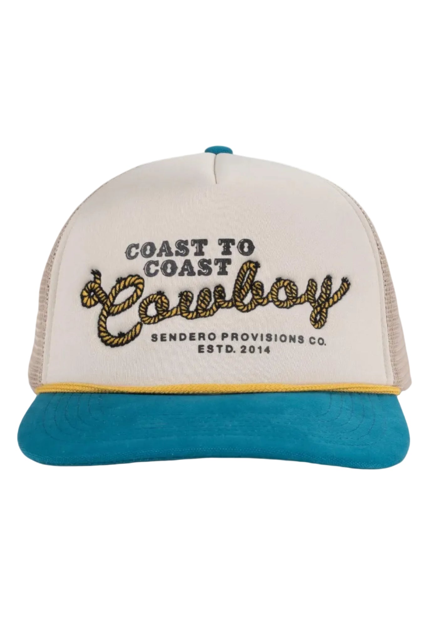 Coast to Cowboy Hat in Cream-Teal by Sendero