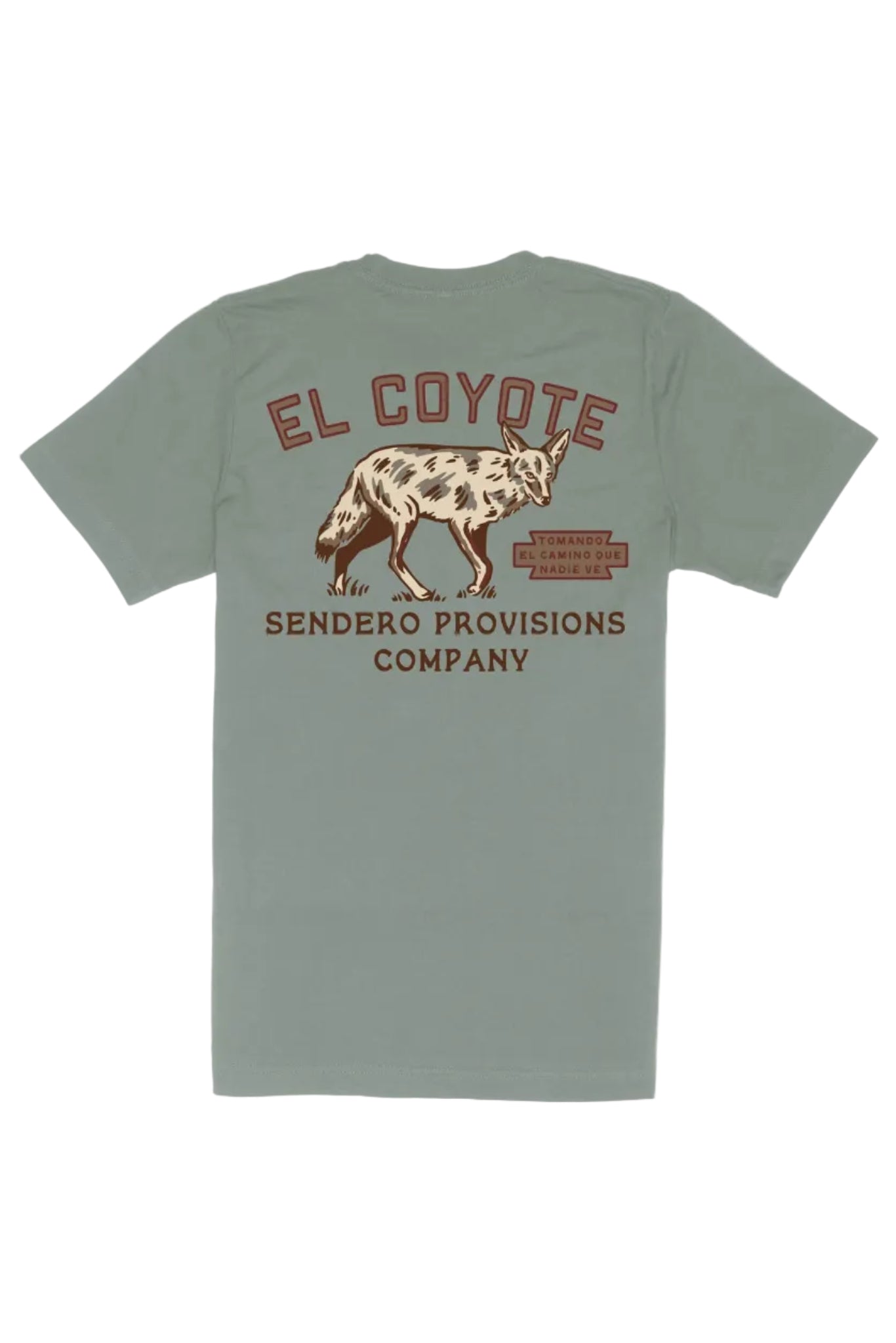 Sendero Coyote T-Shirt in Laguna back graphic