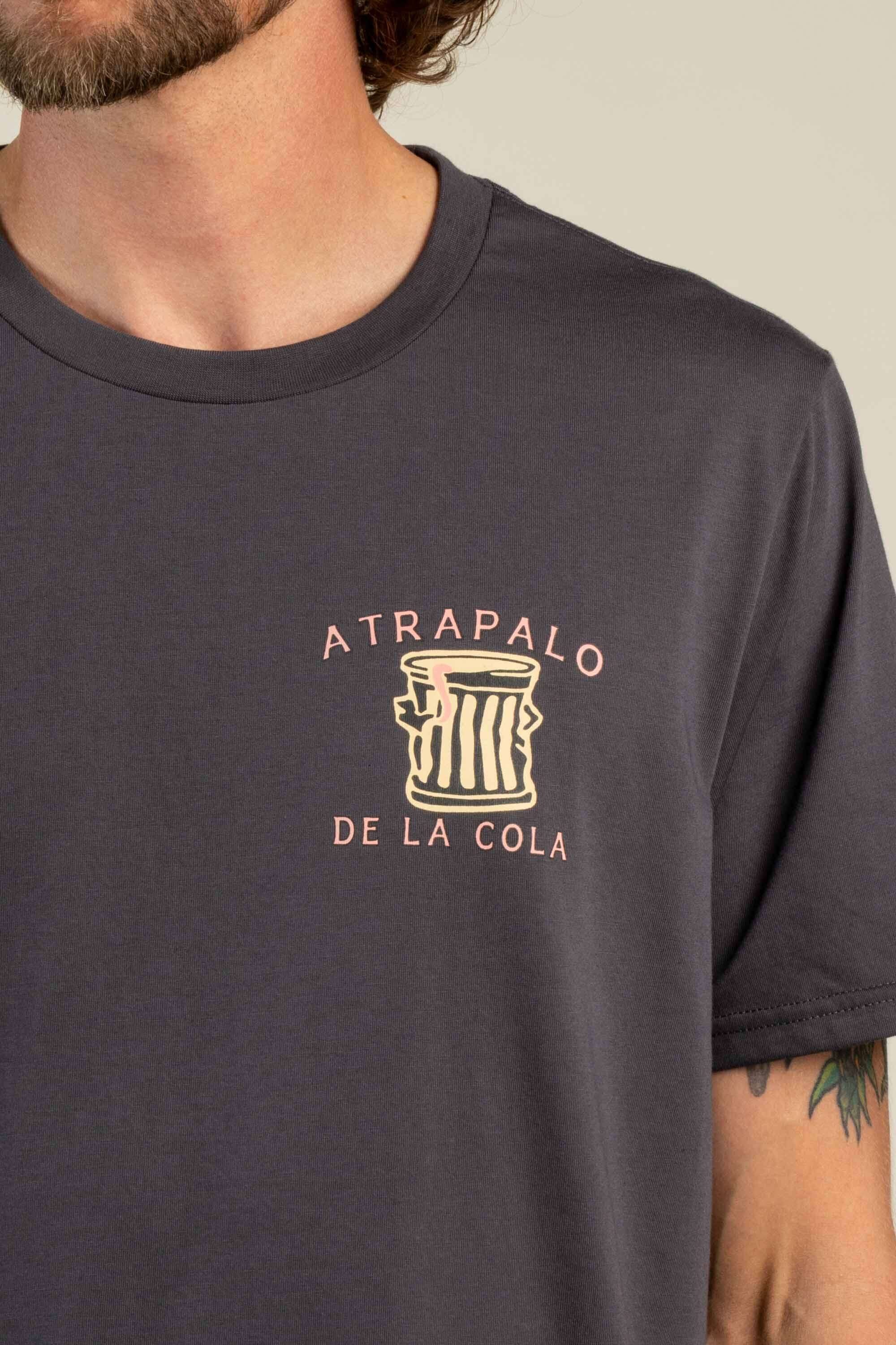 Sendero Opossum T-Shirt in Charcoal front close up