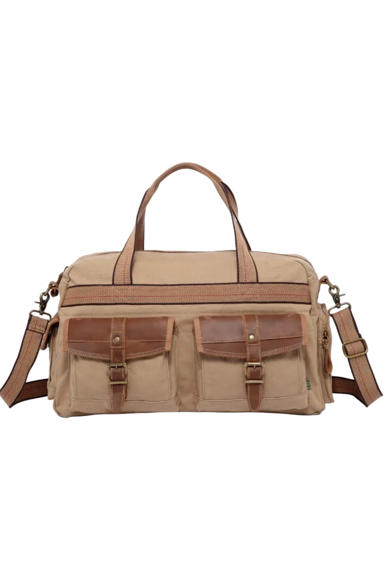 TSD Unisex Turtle Ridge Canvas Duffle Bag in Khaki