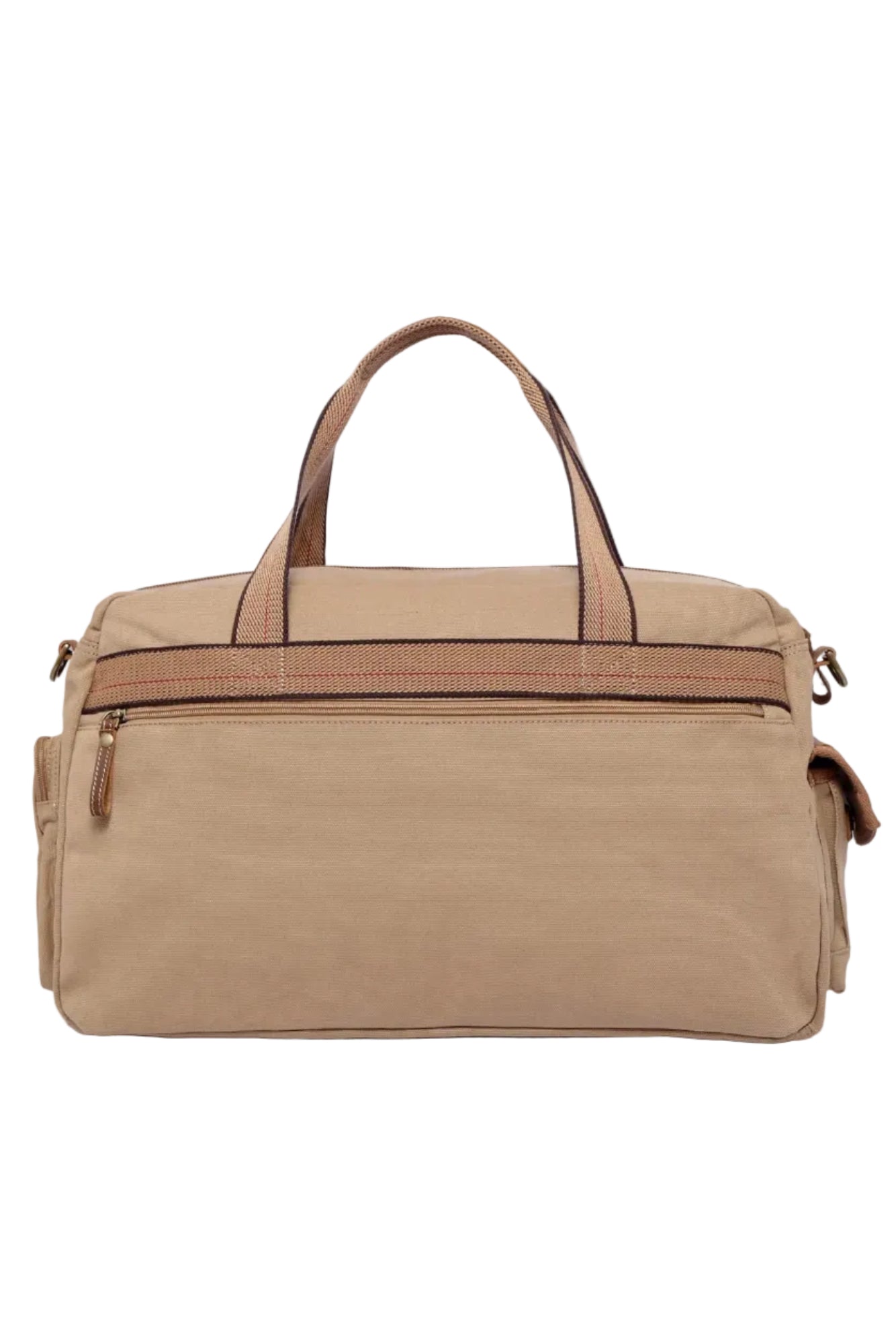 TSD Unisex Turtle Ridge Canvas Duffle Bag in Khaki back