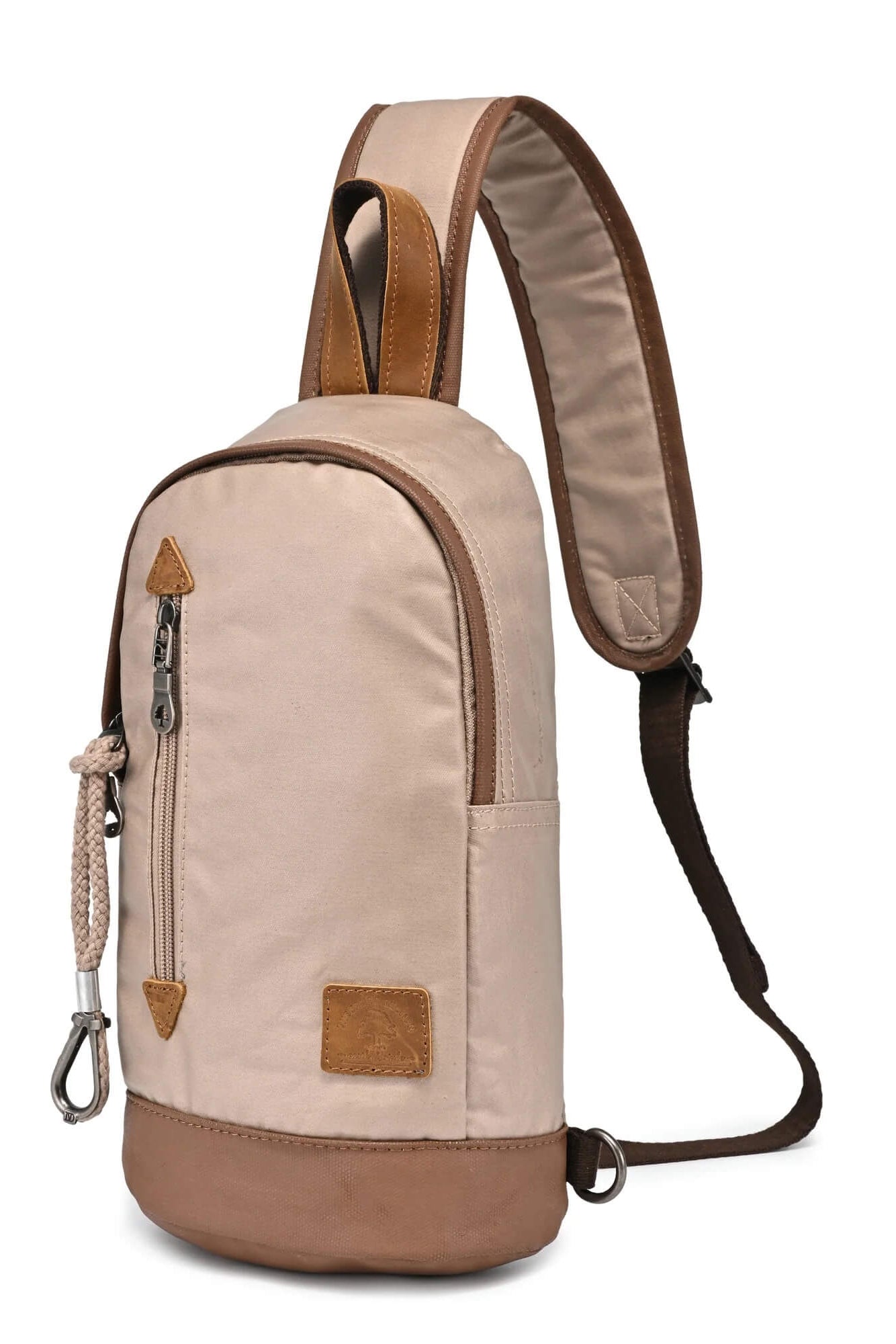 TSD Urban Light Coated Canvas Sling Bag in Beige
