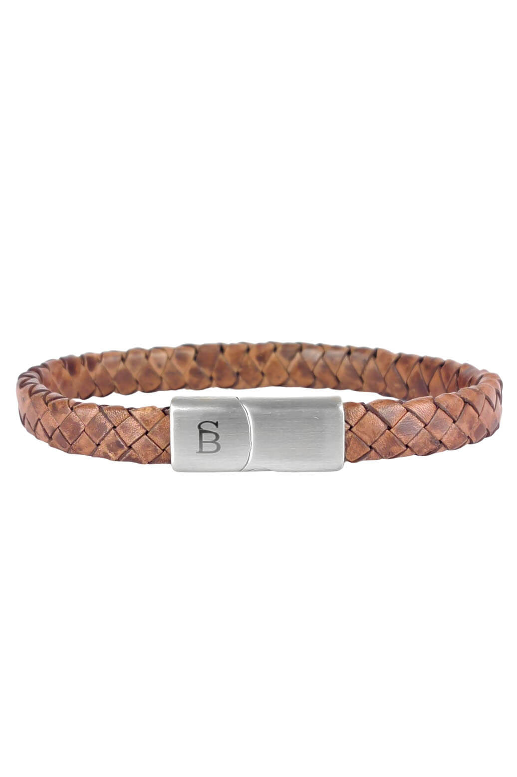 Silver Riley Leather Bracelet