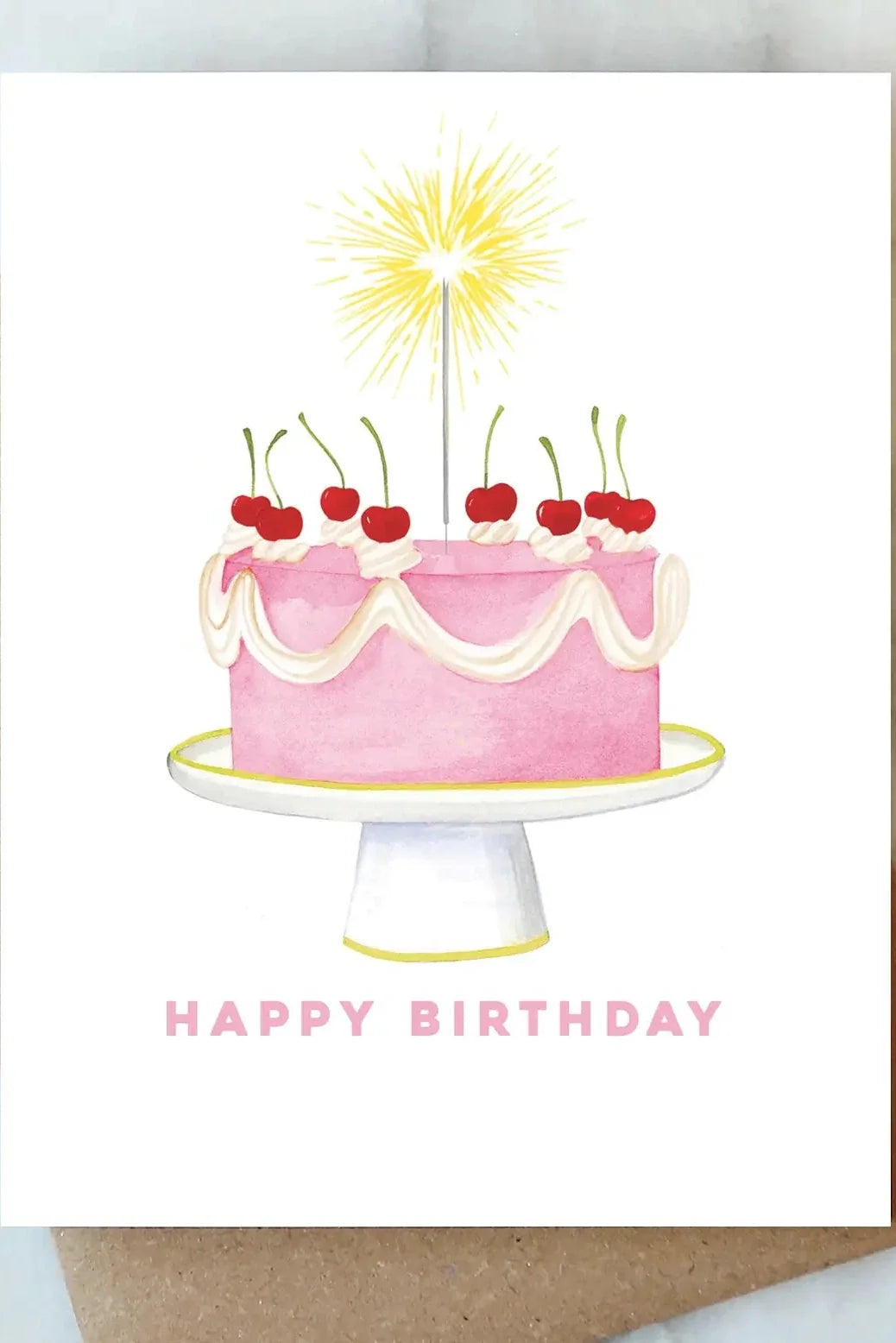 Abigail Jayne Design happy birthday cake sparkler card