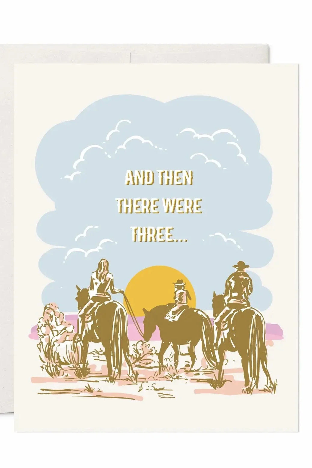 Antiquaria cowboys baby card