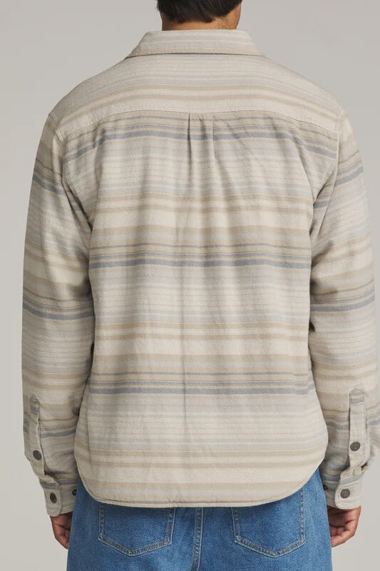 Katin Harold Stripe Shirt Jacket in sand