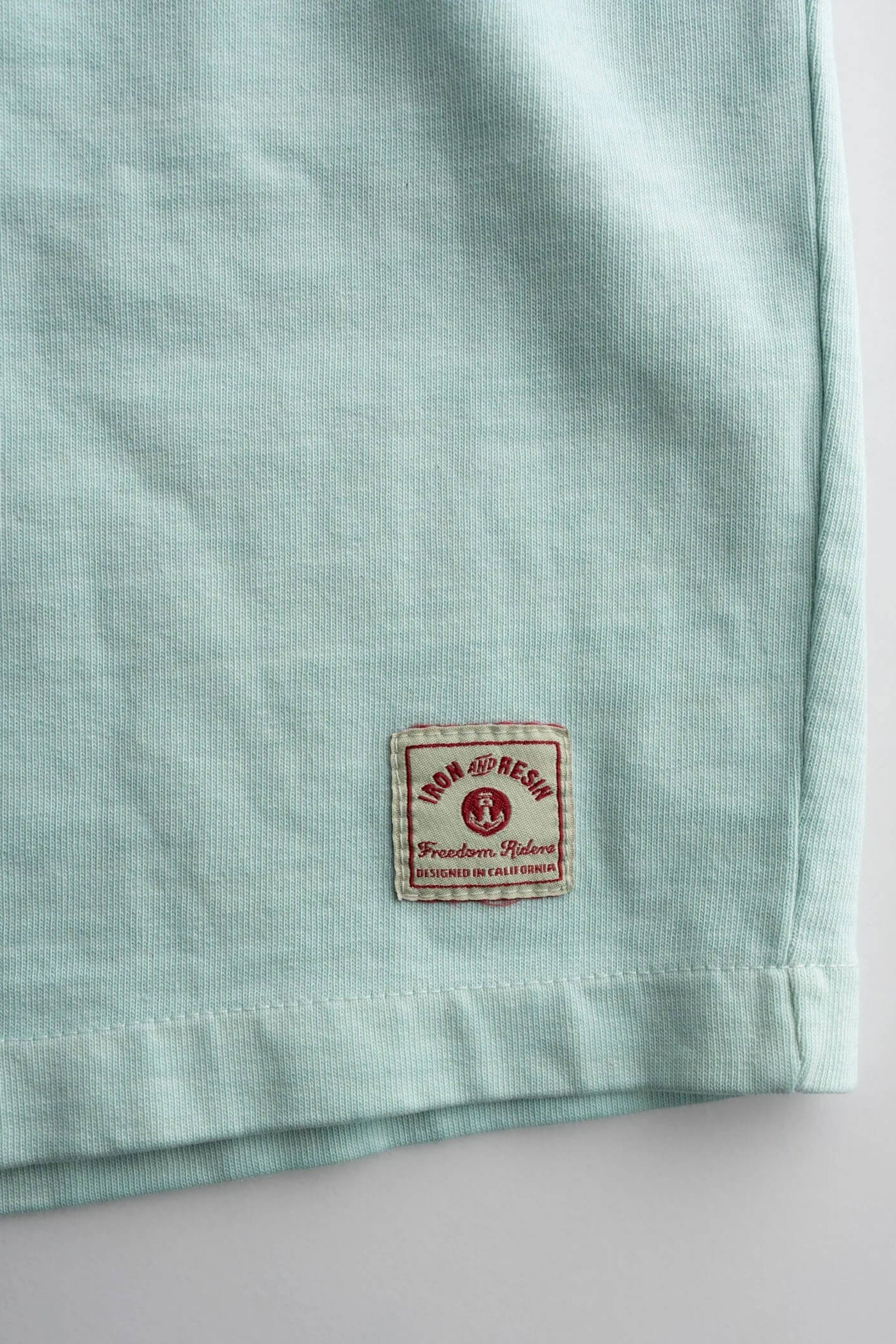 Iron & Resin Heavy Hightide Short in Aqua close up